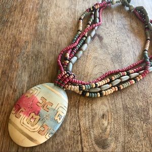 Beaded statement necklace